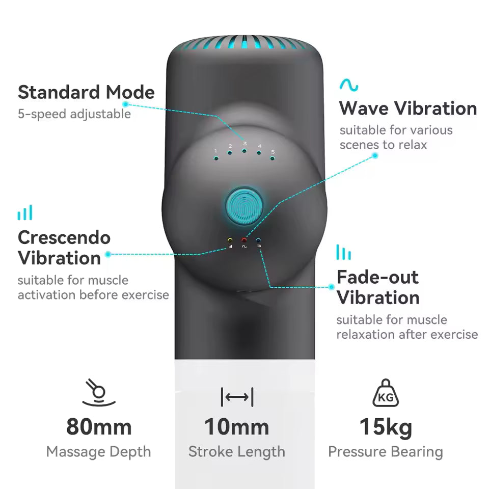 High-Power Booster Massage Gun — 7.4V 4000mAh