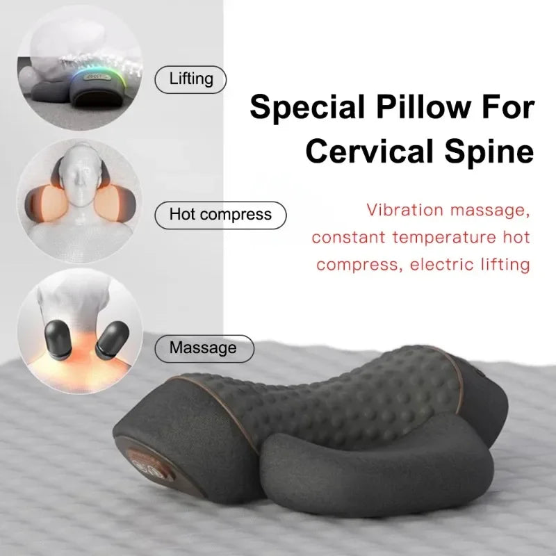 Cervical Neck Massager Pillow with Heat & Vibration