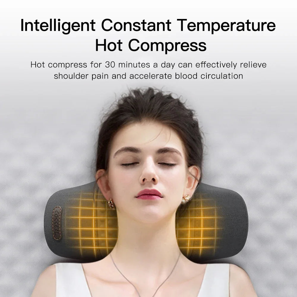 Cervical Neck Massager Pillow with Heat & Vibration