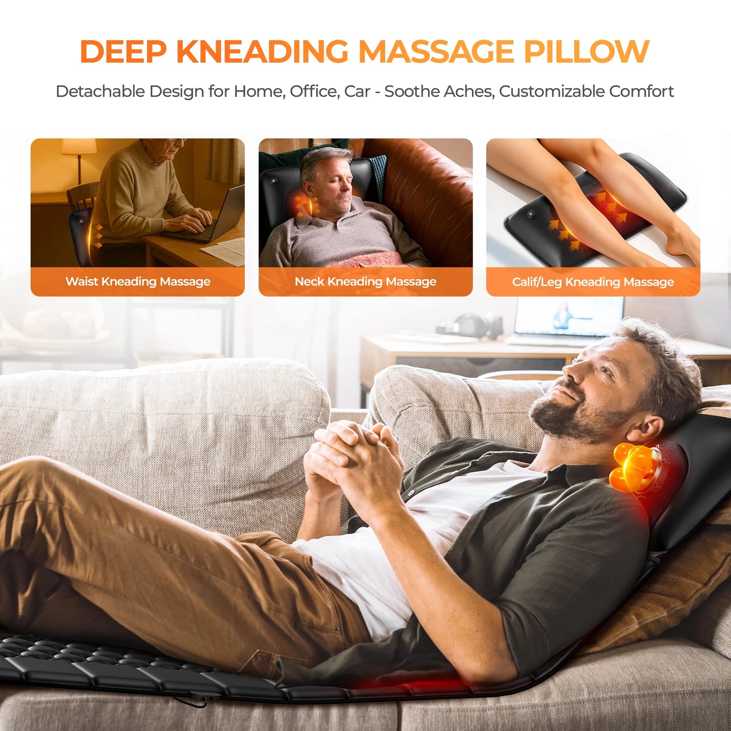 Shiatsu Full Body Massage Mat with Heat — 10 Motors