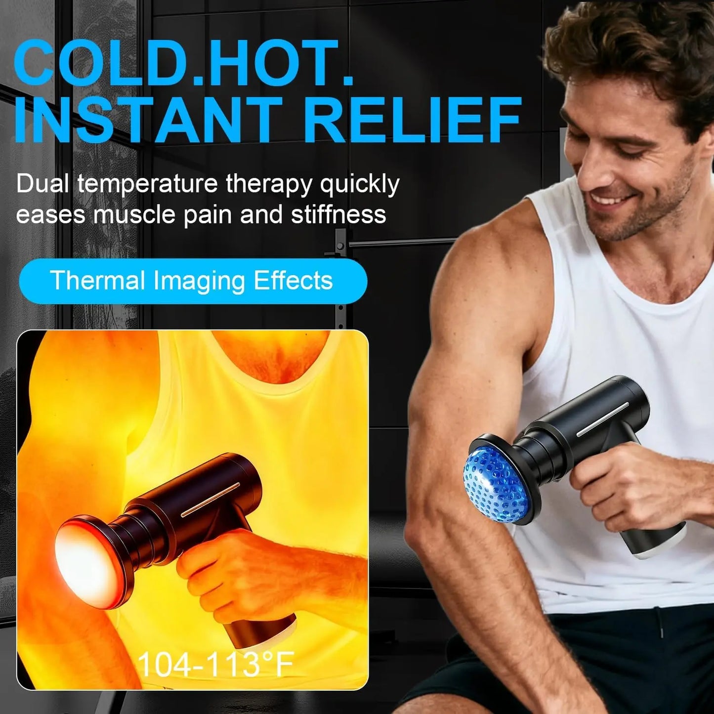 Hot & Cold Percussion Massage Gun — 6 Speeds