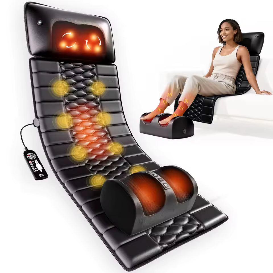 Shiatsu Full Body Massage Mat with Heat — 10 Motors