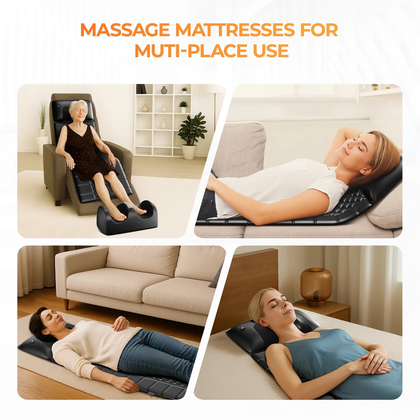 Shiatsu Full Body Massage Mat with Heat — 10 Motors