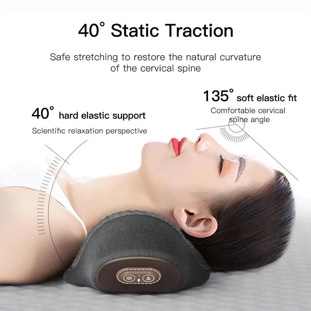 Cervical Neck Massager Pillow with Heat & Vibration